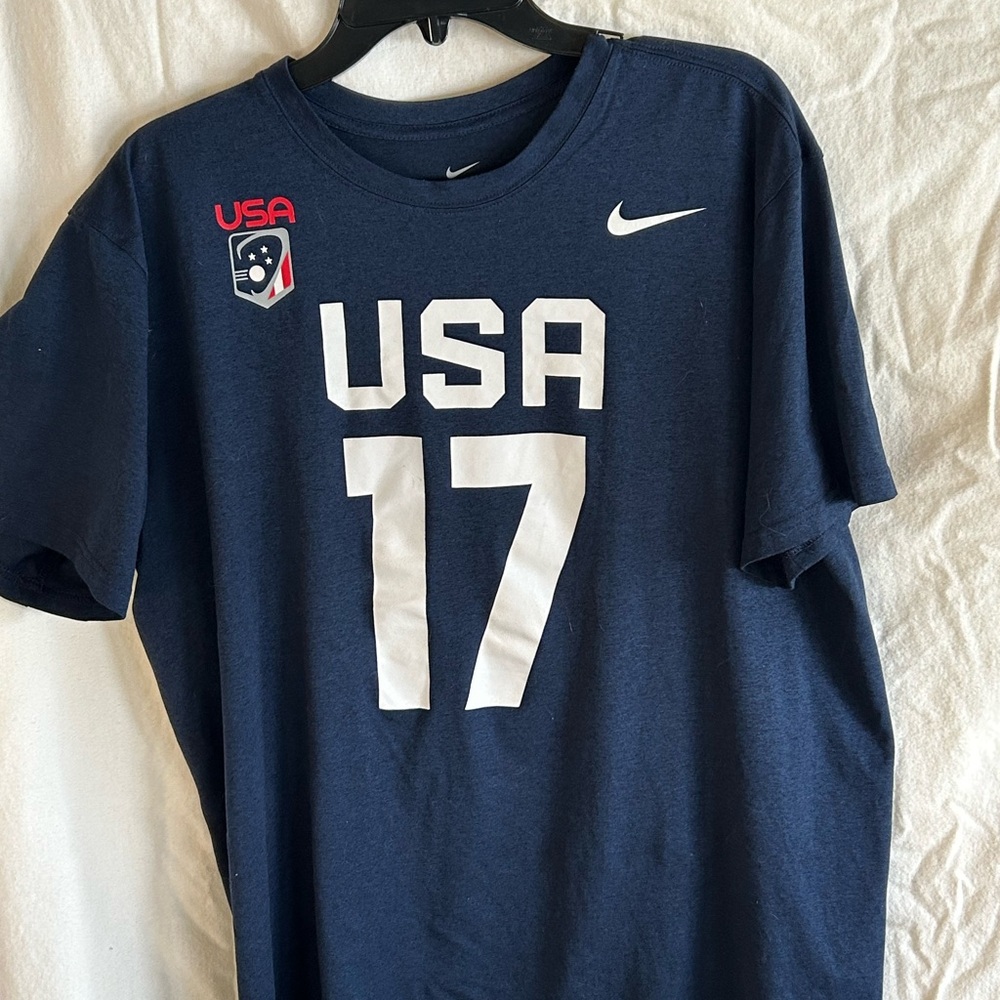 Nike Navy USA 17 Graphic Tee with White Accents